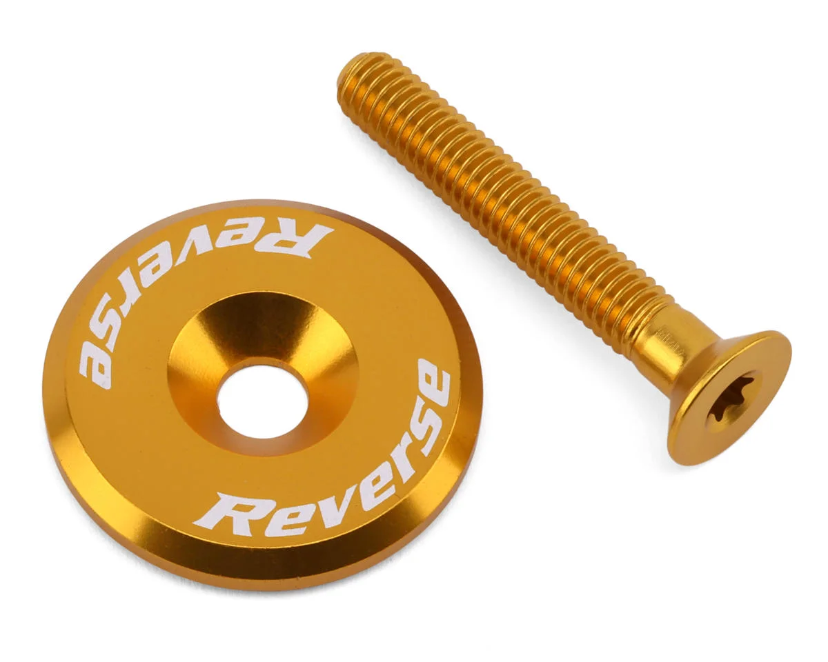 Reverse Components Alloy Ahead Top Cap with Screw (Gold)